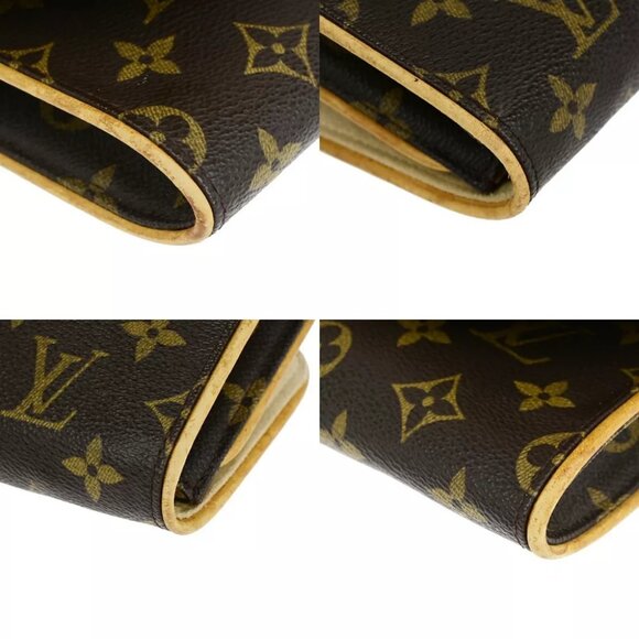 LOUIS VUITTON Pochette Twin GM 2Way Shoulder Bag Monogram Brown - Picture 7 of 14